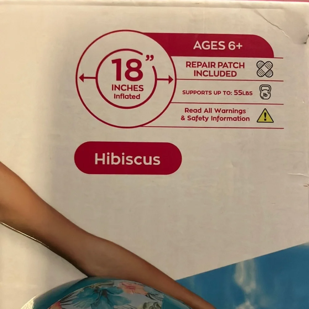 Justice Hibiscus Floral‎ Inflatable Beach Ball